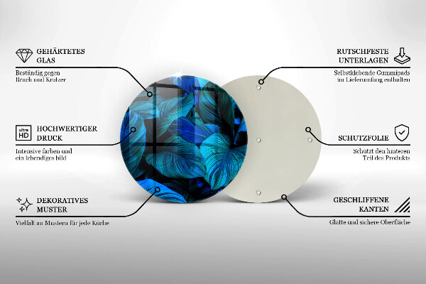 Protection plaque induction Feuilles de végétation de la jungle