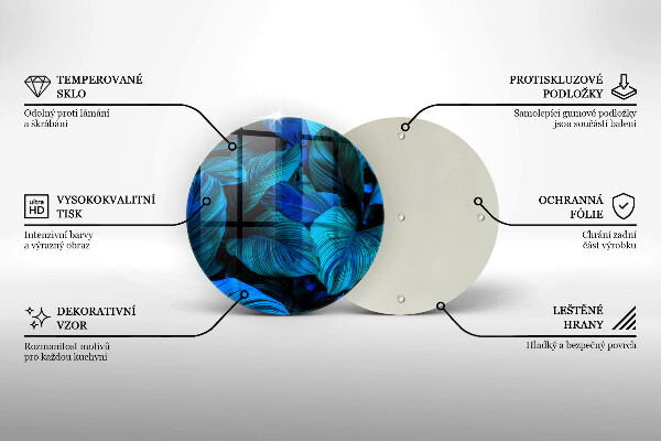 Protection plaque induction Feuilles de végétation de la jungle