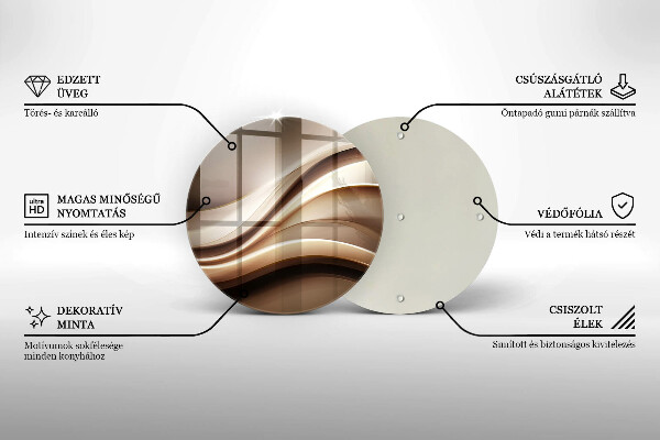 Protection plaque induction Lignes douces d'abstraction