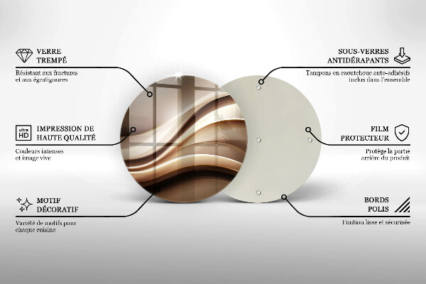 Protection plaque induction Lignes douces d'abstraction