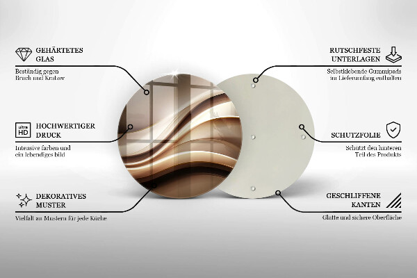 Protection plaque induction Lignes douces d'abstraction