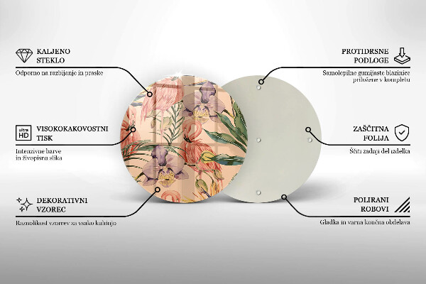 Protection plaque induction Illustration de flamants roses