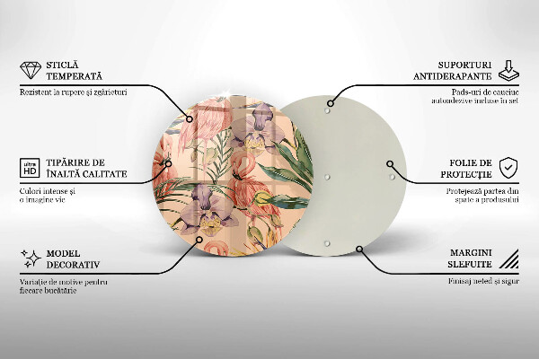 Protection plaque induction Illustration de flamants roses