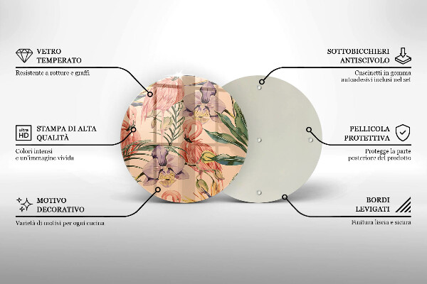 Protection plaque induction Illustration de flamants roses