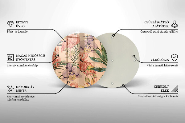 Protection plaque induction Illustration de flamants roses