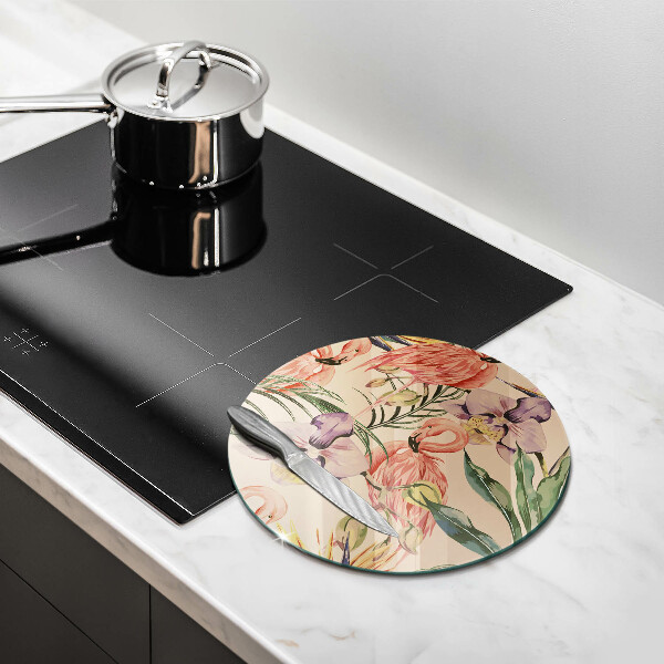 Protection plaque induction Illustration de flamants roses