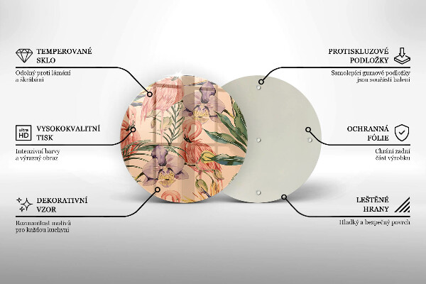 Protection plaque induction Illustration de flamants roses