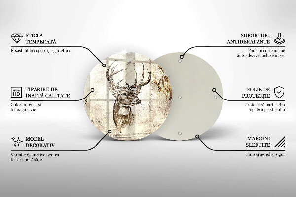 Protection plaque induction Illustration d'animaux de cerf