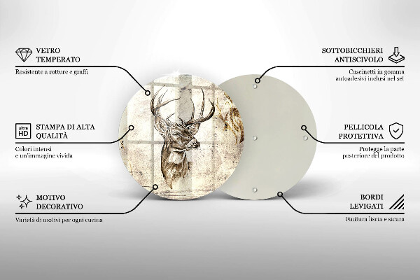 Protection plaque induction Illustration d'animaux de cerf