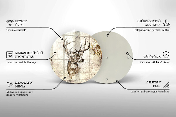 Protection plaque induction Illustration d'animaux de cerf