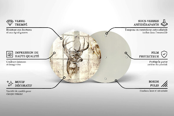 Protection plaque induction Illustration d'animaux de cerf