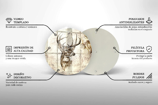 Protection plaque induction Illustration d'animaux de cerf