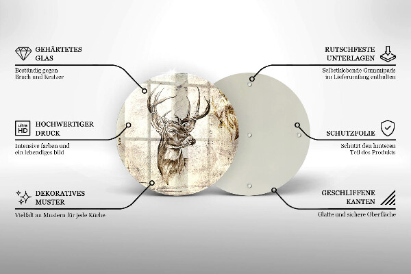 Protection plaque induction Illustration d'animaux de cerf