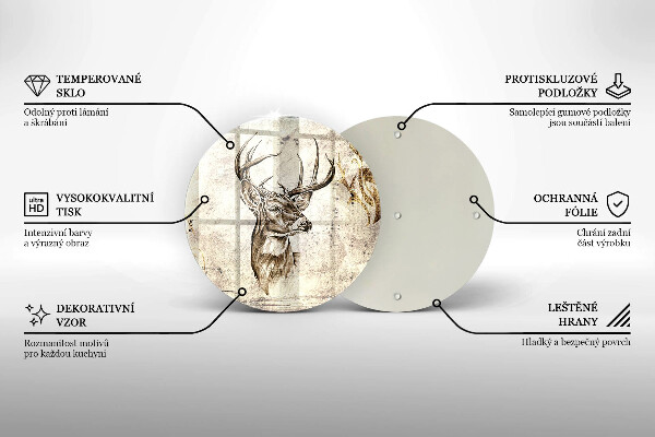 Protection plaque induction Illustration d'animaux de cerf