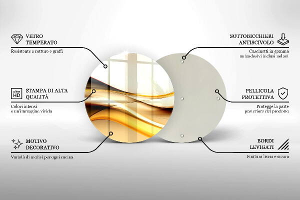 Protection plaque induction Lignes de fumée abstraites