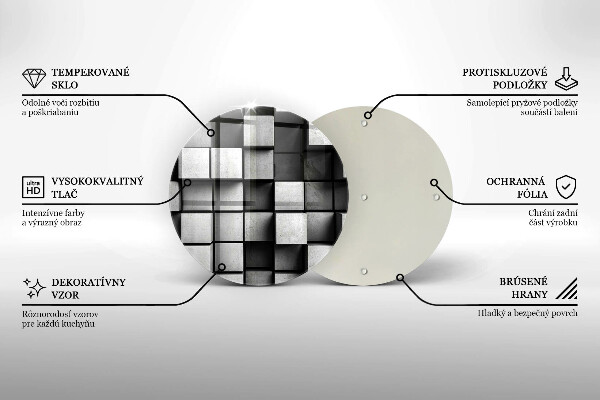 Protection plaque induction Carrés 3D abstraits