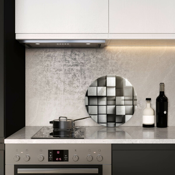 Protection plaque induction Carrés 3D abstraits