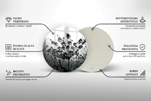 Protection plaque induction Pissenlits et rosée