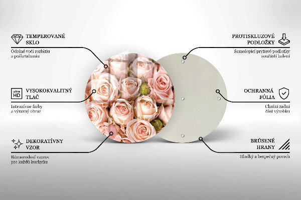 Protection plaque induction Bouquet de roses délicates