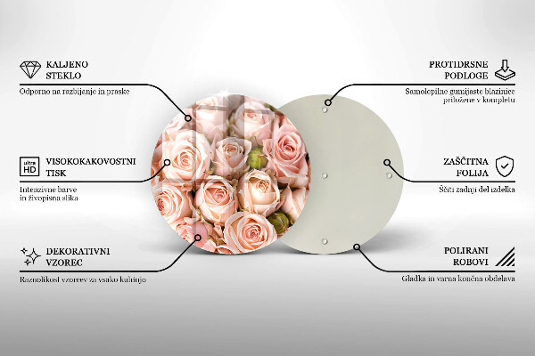 Protection plaque induction Bouquet de roses délicates