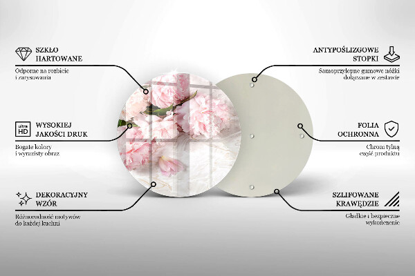 Protection plaque induction Fleurs de roses délicates