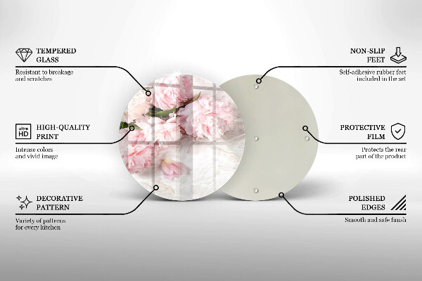 Protection plaque induction Fleurs de roses délicates