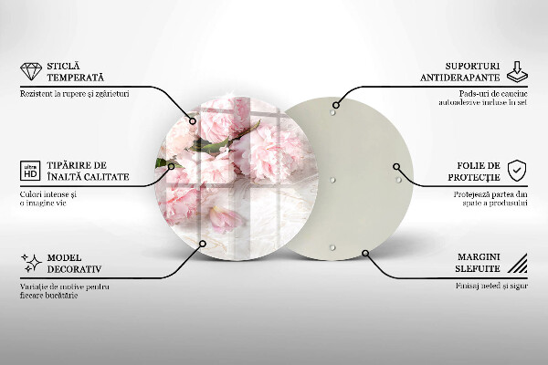 Protection plaque induction Fleurs de roses délicates