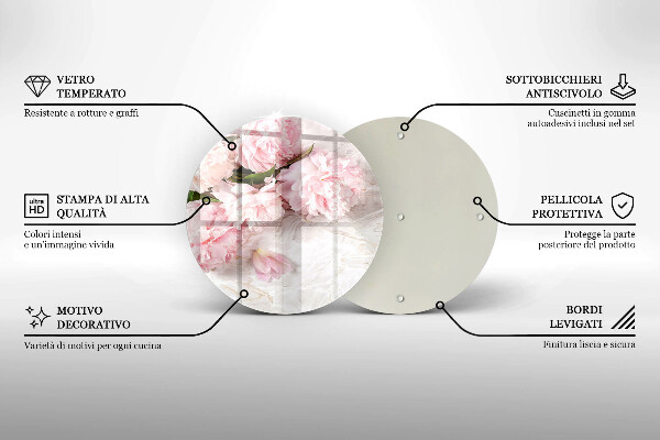 Protection plaque induction Fleurs de roses délicates