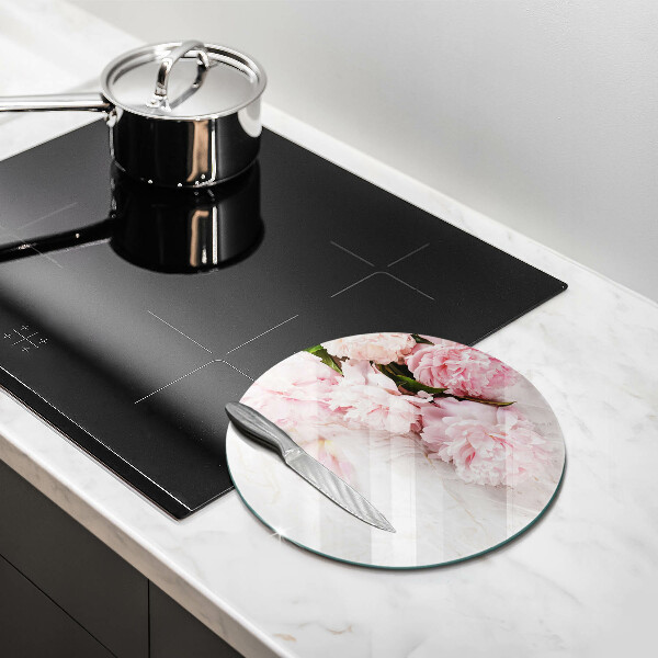 Protection plaque induction Fleurs de roses délicates