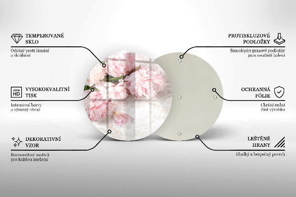 Protection plaque induction Fleurs de roses délicates