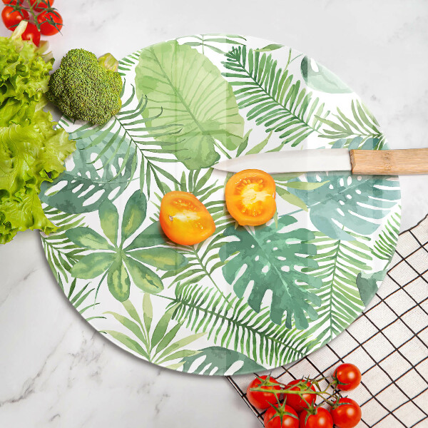 Protection plaque induction Feuilles de boho aquarelle