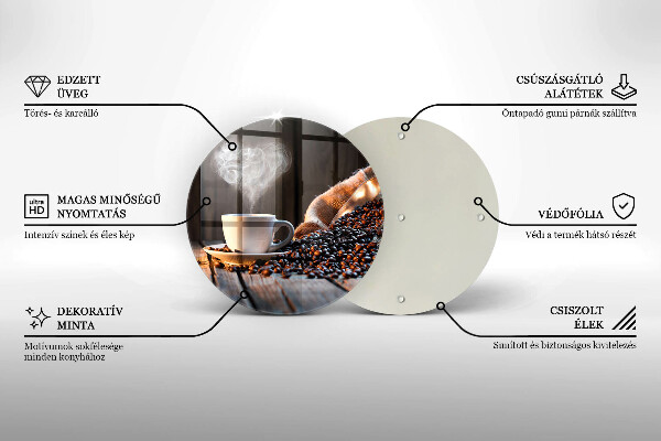 Protection plaque induction Tasse à café et coeur