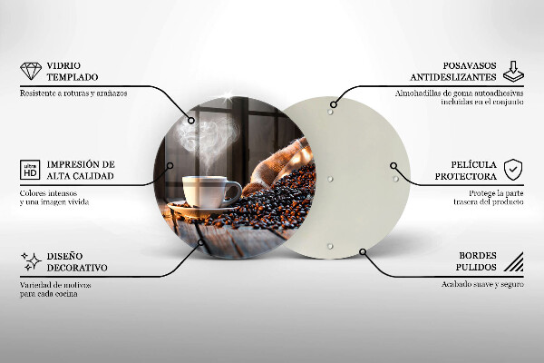 Protection plaque induction Tasse à café et coeur