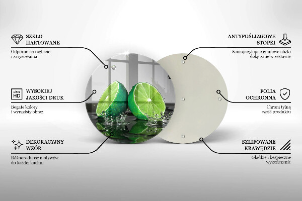 Protection plaque induction Citrons verts juteux et eau