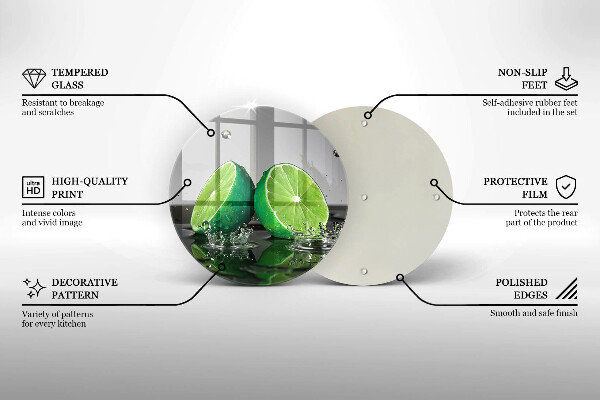 Protection plaque induction Citrons verts juteux et eau