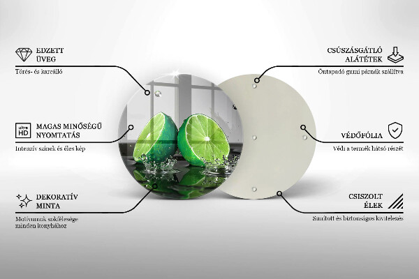Protection plaque induction Citrons verts juteux et eau