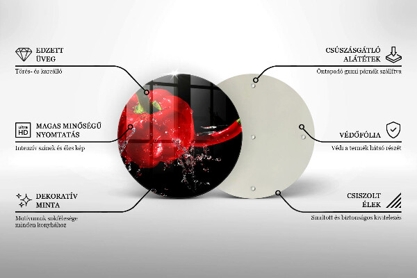 Protection plaque induction Poivrons rouges dans l'eau