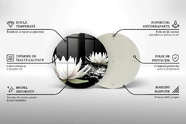 Protection plaque induction Lys blancs sur l'eau