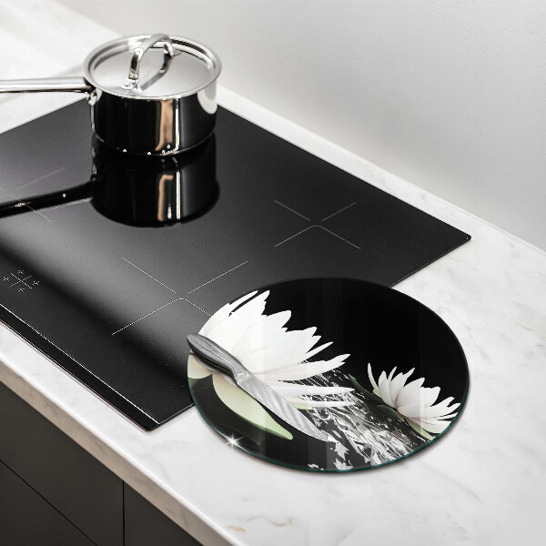 Protection plaque induction Lys blancs sur l'eau