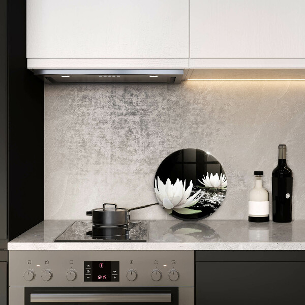 Protection plaque induction Lys blancs sur l'eau