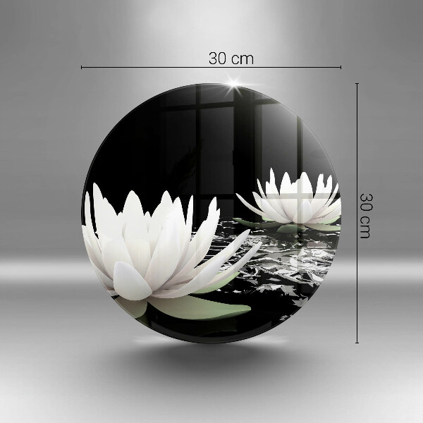 Protection plaque induction Lys blancs sur l'eau