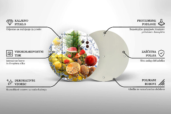 Protection plaque induction Fruits juteux et eau