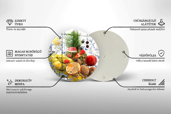 Protection plaque induction Fruits juteux et eau