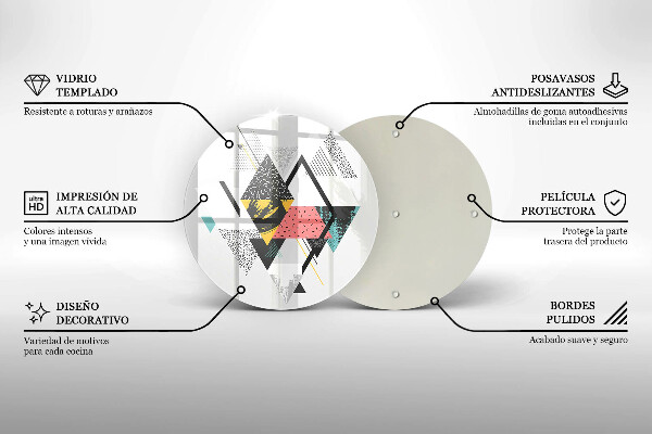 Protection plaque induction Triangles abstraits