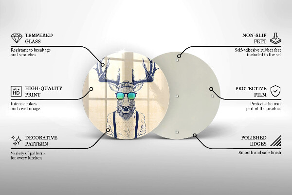 Protection plaque induction Illustration d'homme cerf
