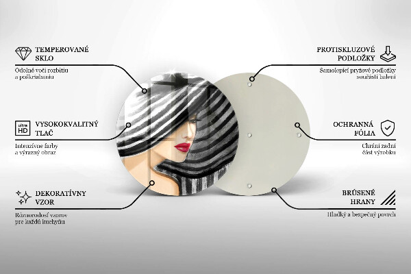 Protection plaque induction Femme au chapeau