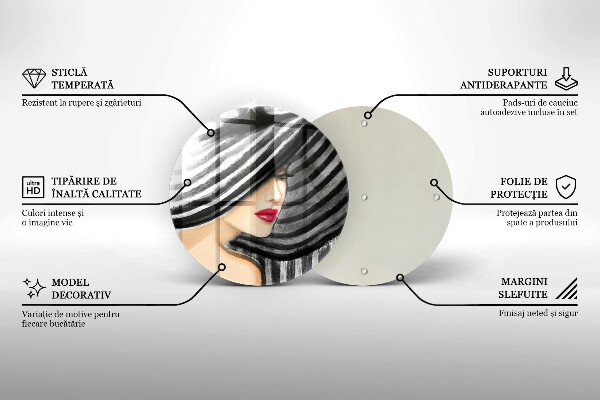 Protection plaque induction Femme au chapeau