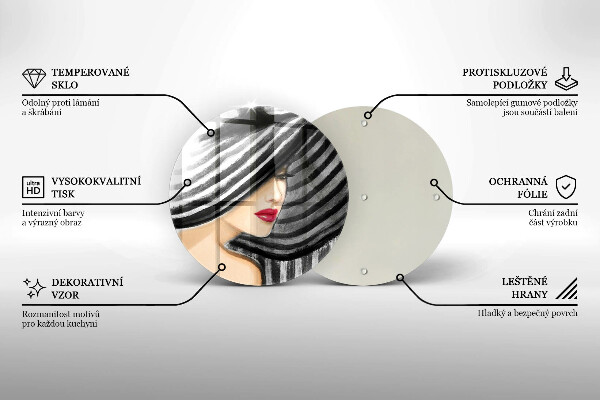 Protection plaque induction Femme au chapeau