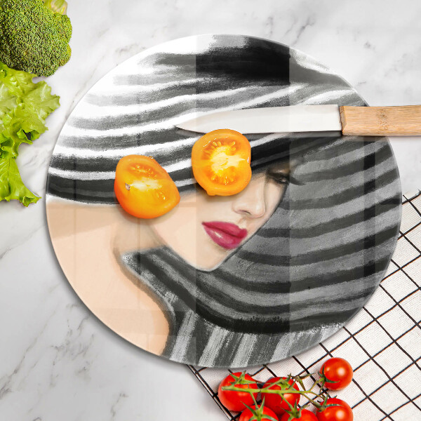 Protection plaque induction Femme au chapeau