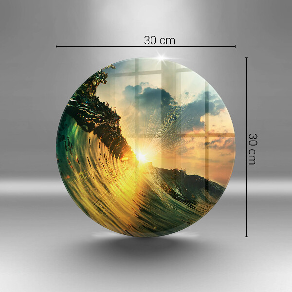 Protection plaque induction Vague et coucher de soleil